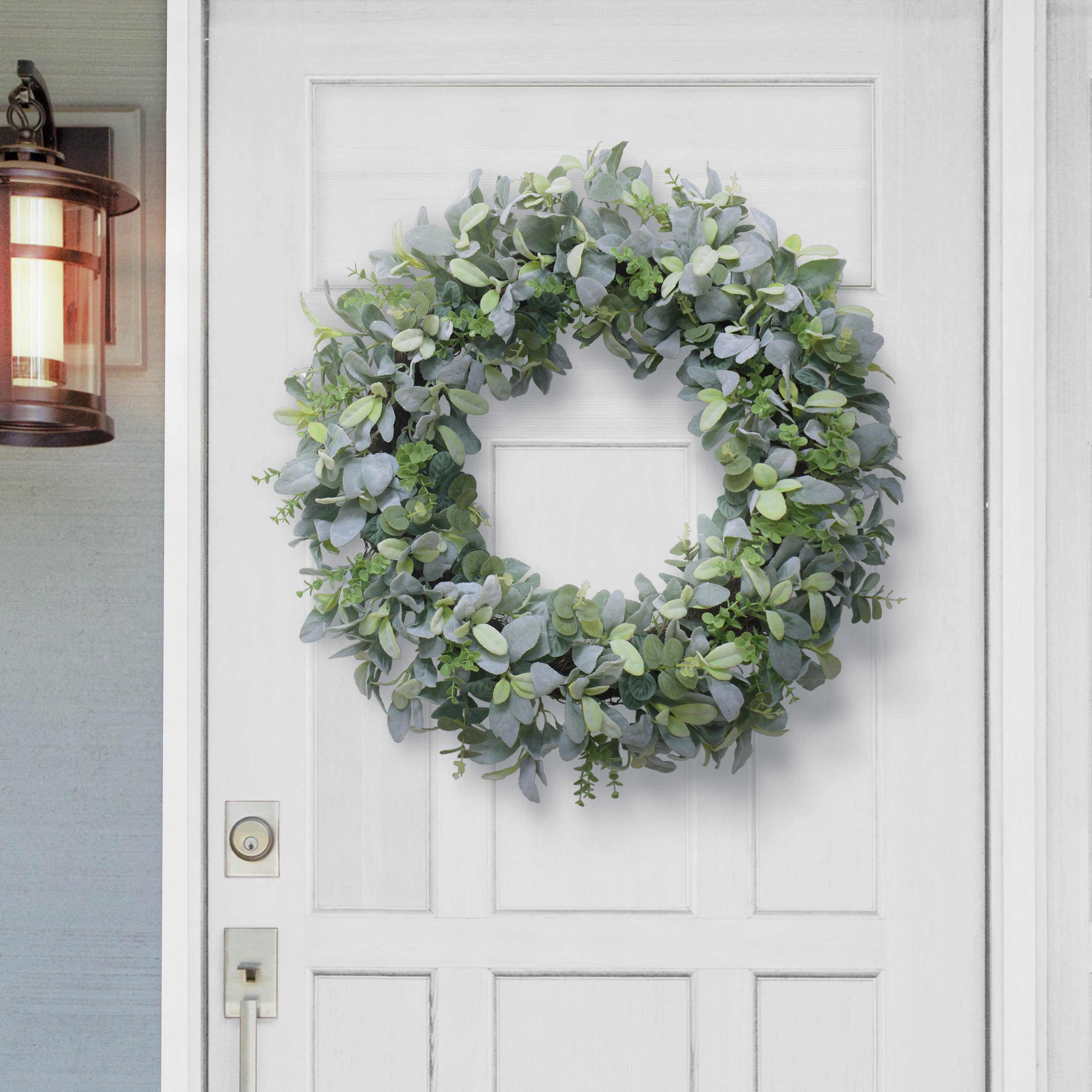 Puleo International 28" Lambs Ear Wreath
